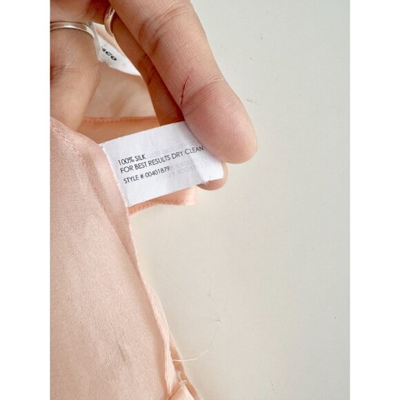 CLUB MONACO Pink Sheer 100% Silk Organza Shell Tank Blouse, Size XS - Picture 12 of 13